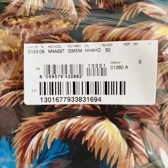 Dolce & Gabbana Mens Swim Trunks Hawaiian Shorts Size 50 Beach Box + Pouch - Picture 8 of 8